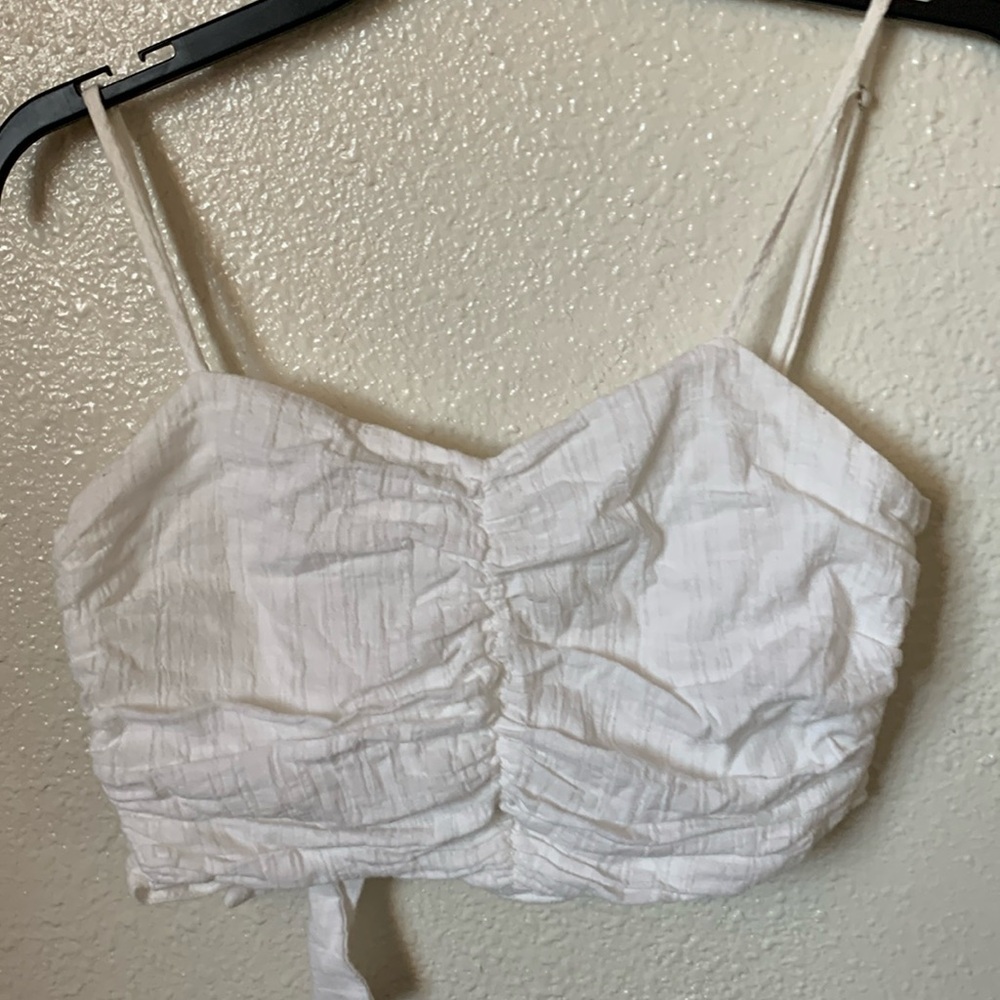 Top crinkle bandeau cotton top small or medium